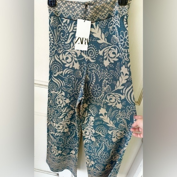 Zara Jacquard Trousers Pants 1822/008/440 - Picture 8 of 13